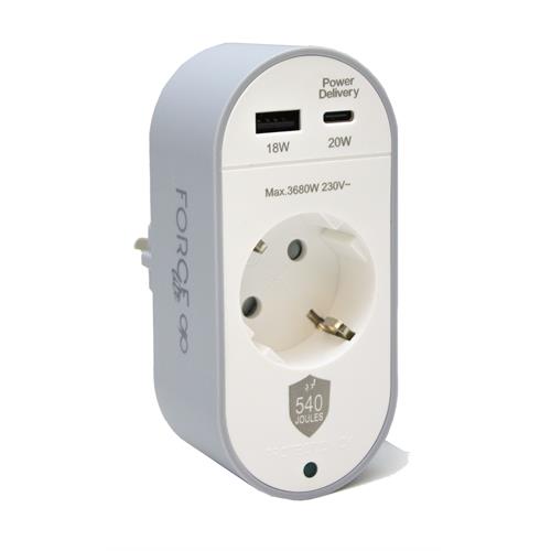 TOMADA FORCE 1xUSB/1xUSB C -F152691