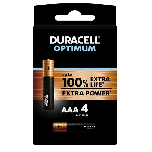 PILHA DURACEL. -OPTIMUM AAA(LR03)K4