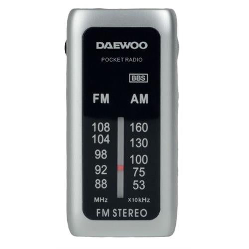 RADIO DAEWOO PORT.MINI-PRATA -DW1129