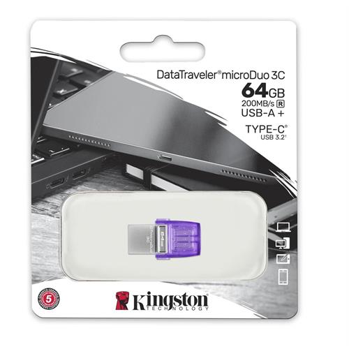 PEN KINGSTO.USB-A+ USB-C-DTDUO3CG3/64GB
