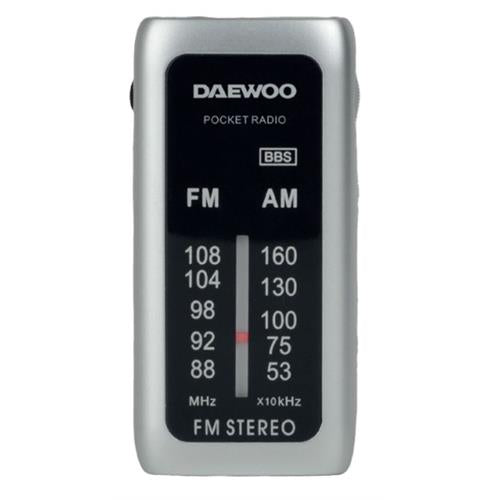 RADIO DAEWOO PORT.MINI-PRATA  -DW1129